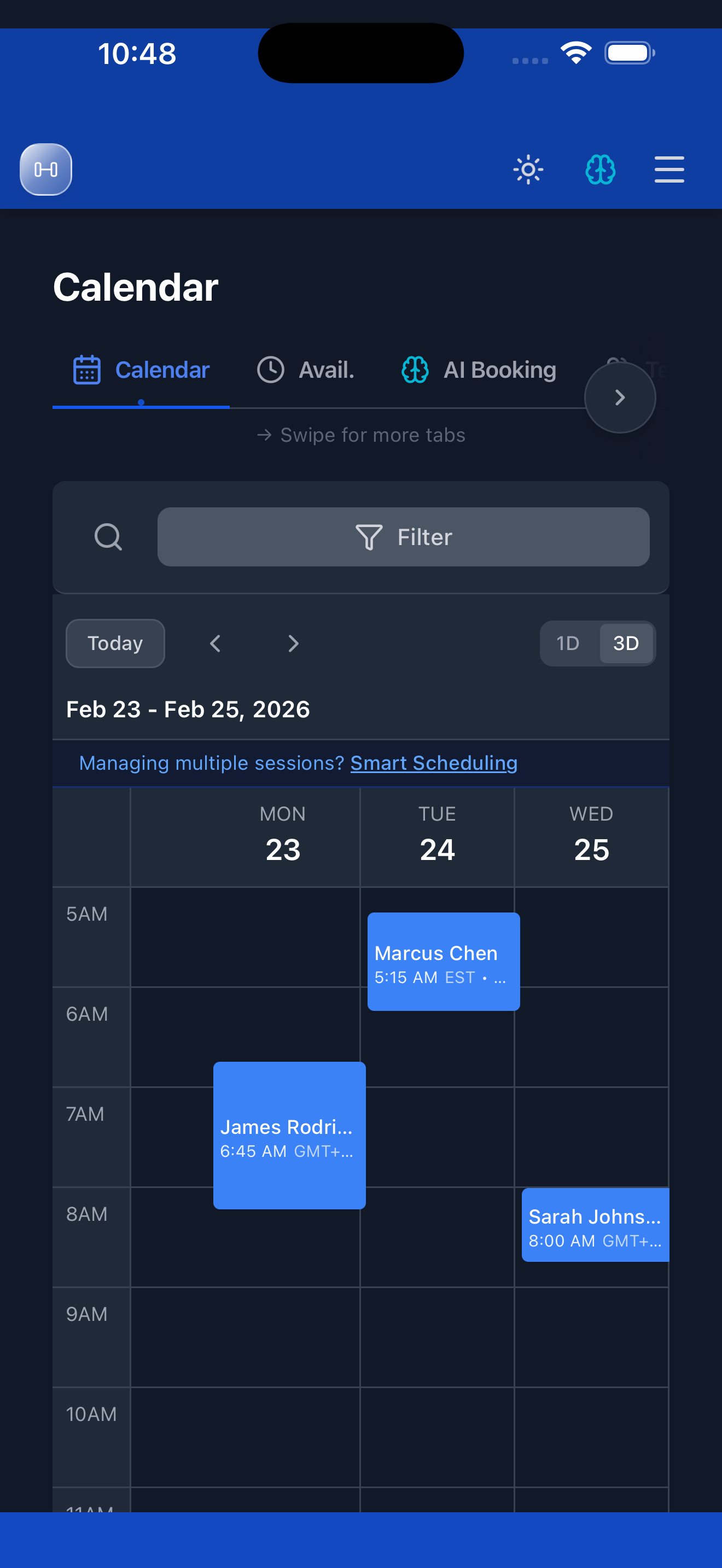 Scheduling calendar